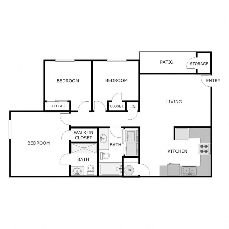 3 Bed 2 Bath