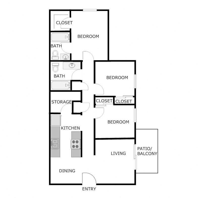 3 Bedroom 2 Bath