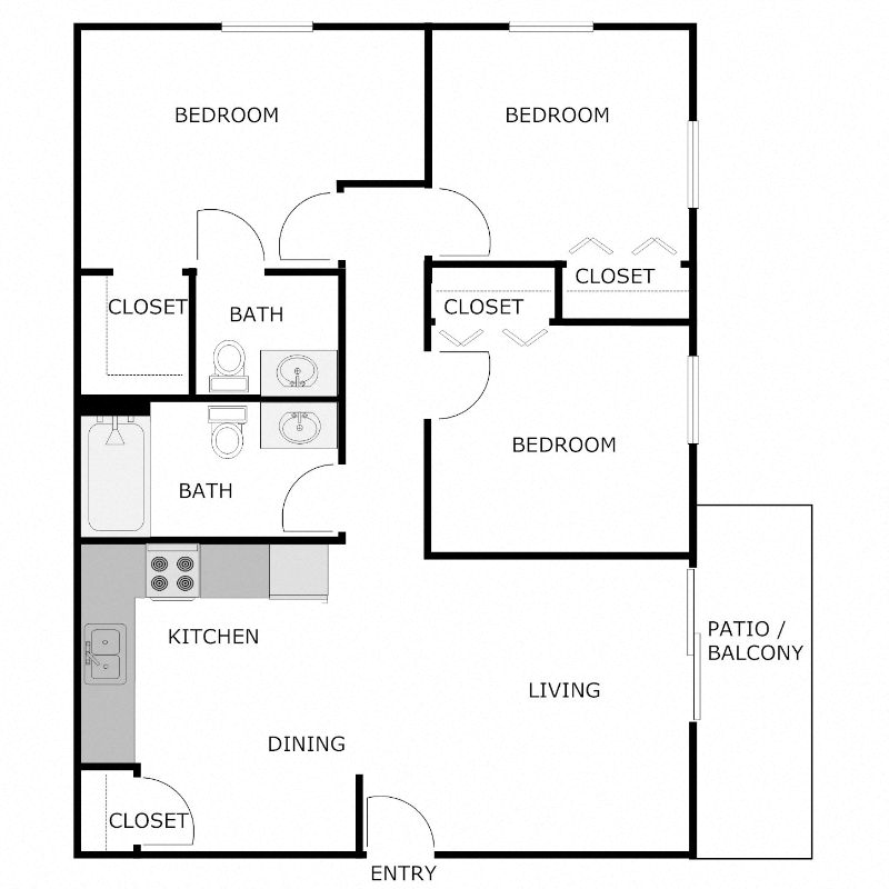 3 Bedroom 1.5 Bathroom