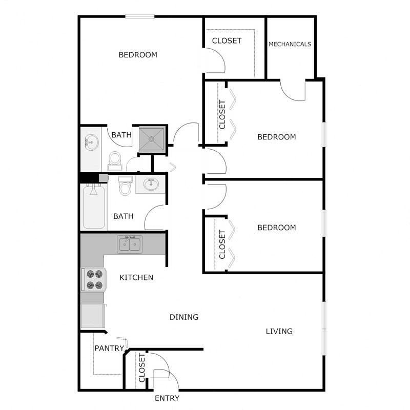 3 Bedroom 2 Bath