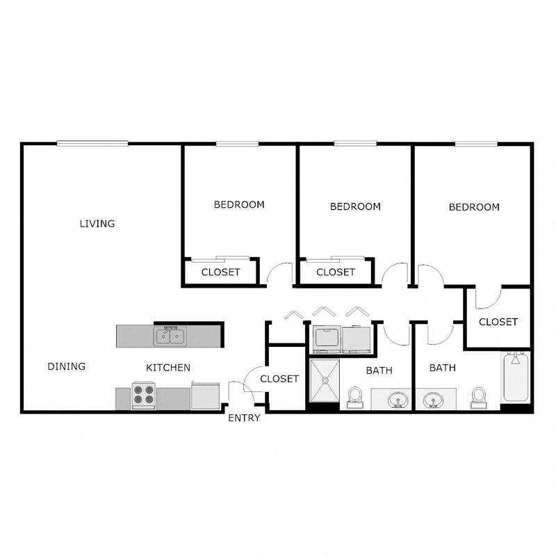 3 Bedroom 2 Bathroom