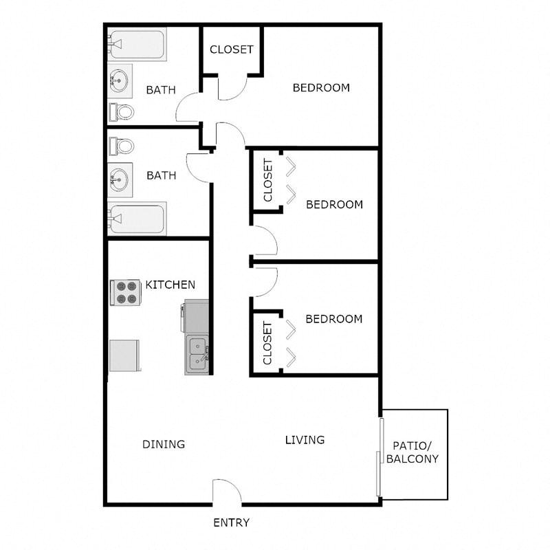 3 Bedroom 2 Bathroom