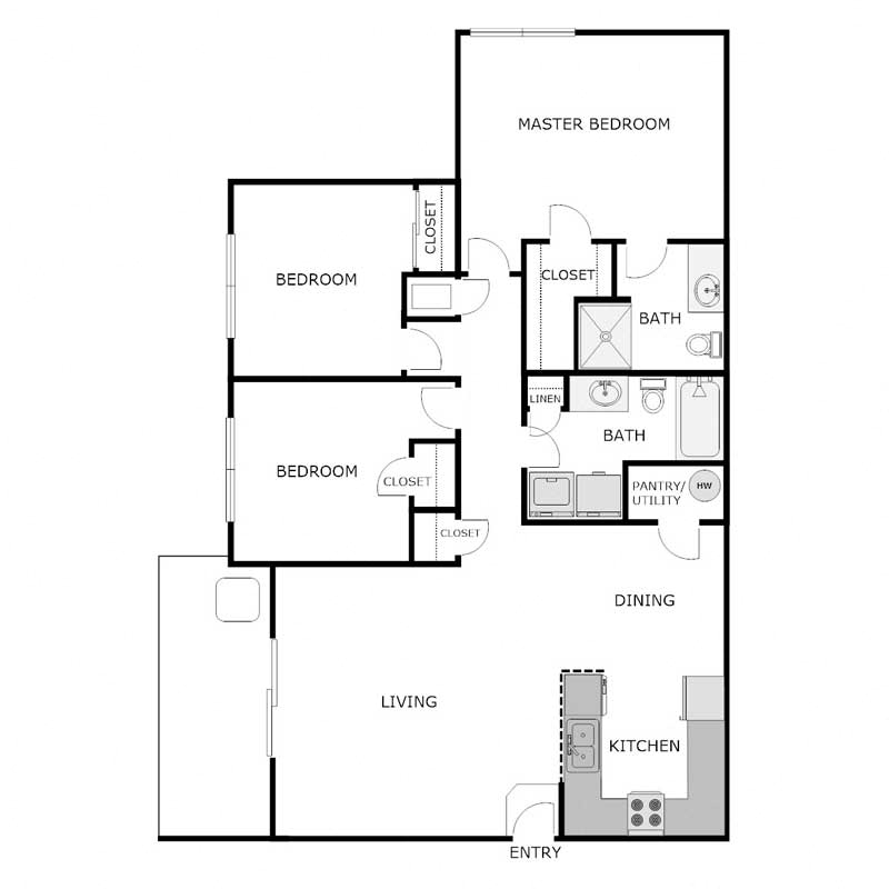 3 Bedroom 2 Bathroom