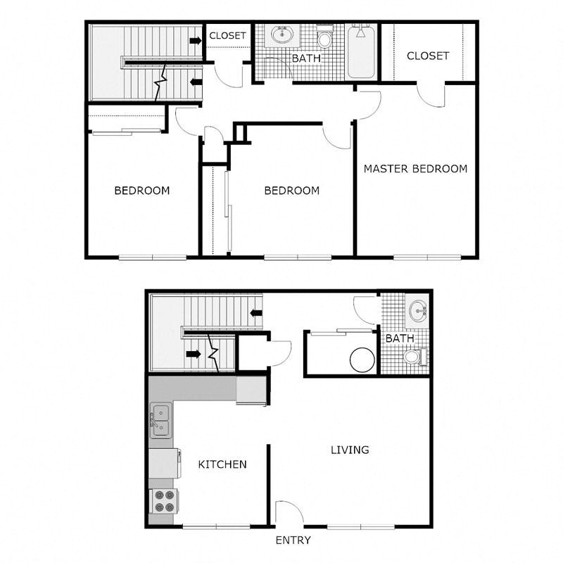 3 Bedroom 1.5 Bathroom
