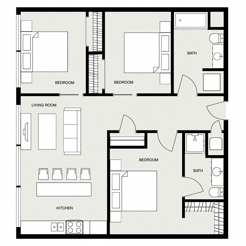3 Bed 2 Bath