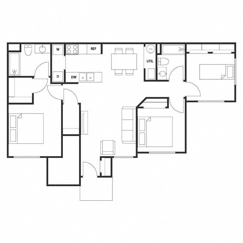 Three Bed Two Bath
