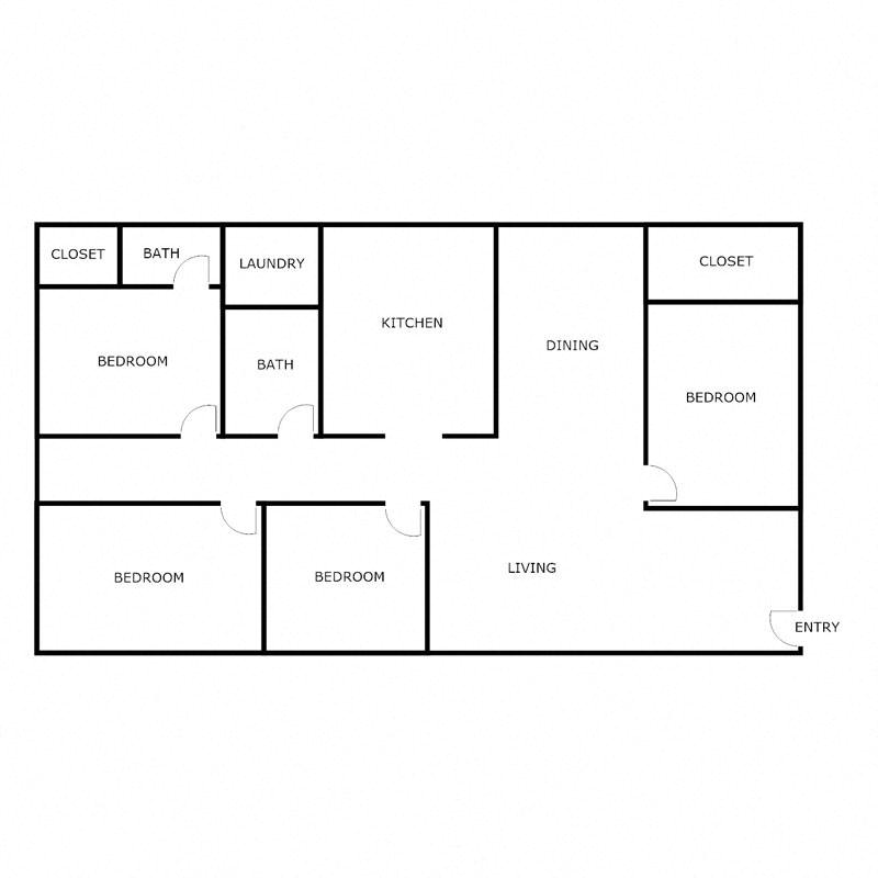 4 Bedroom 2 Bathroom