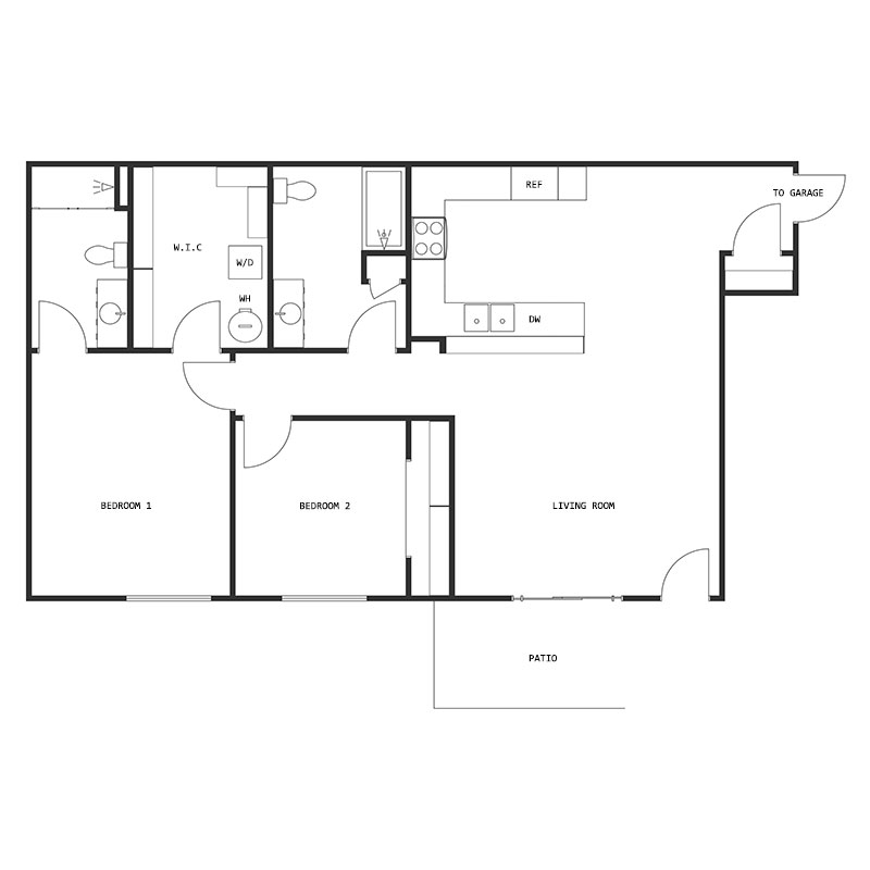 2BED 2 BATH LOWER