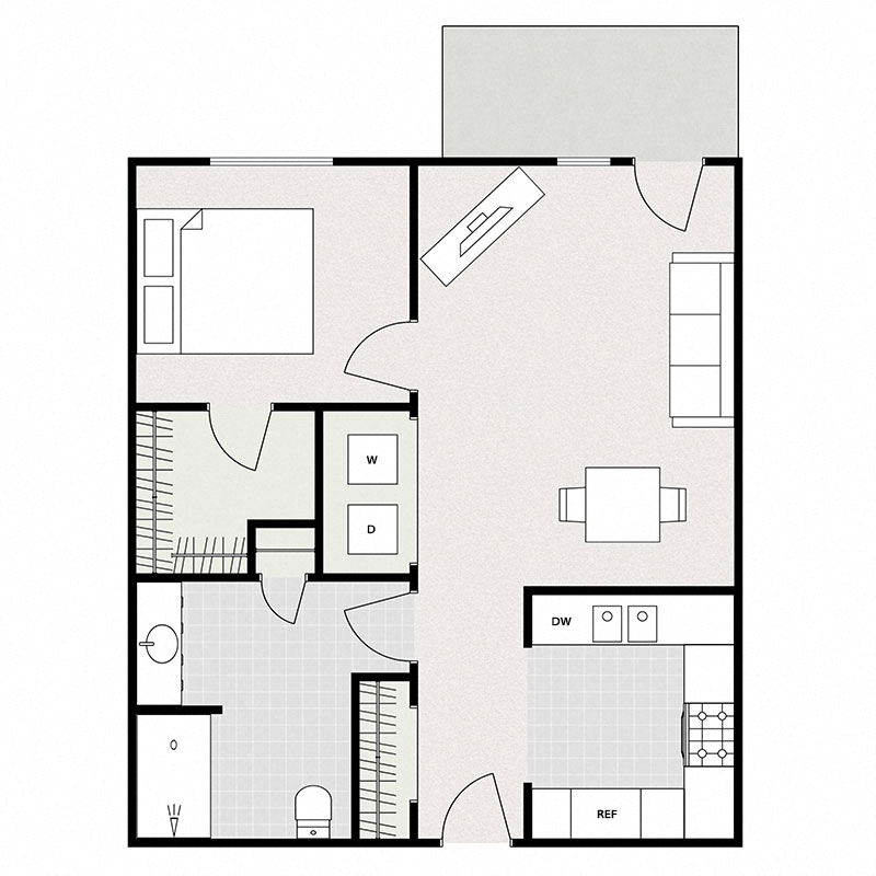 1 Bedroom 1 Bathroom
