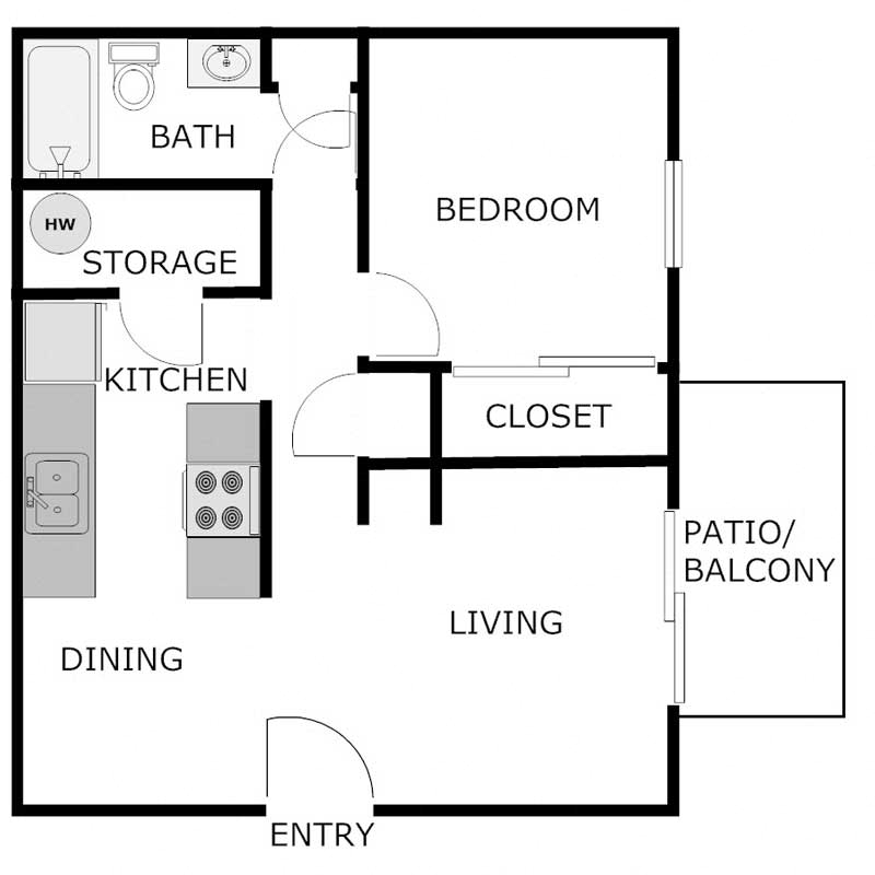 1 Bedroom 1 Bath
