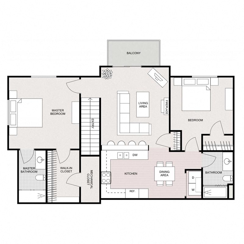 Two Bedrooms Two Bathrooms Upper Split