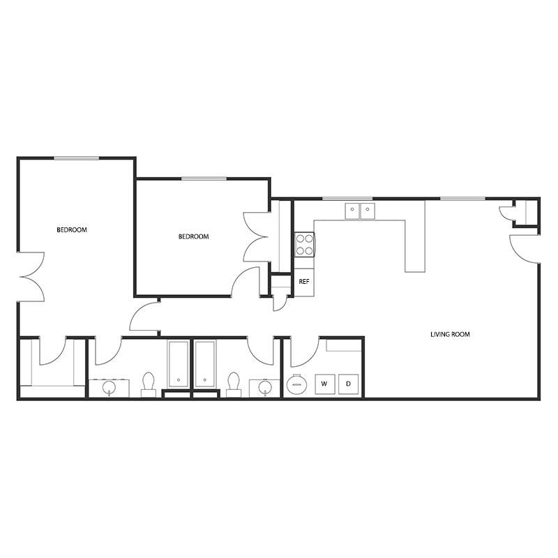 2 BED 2 BATH