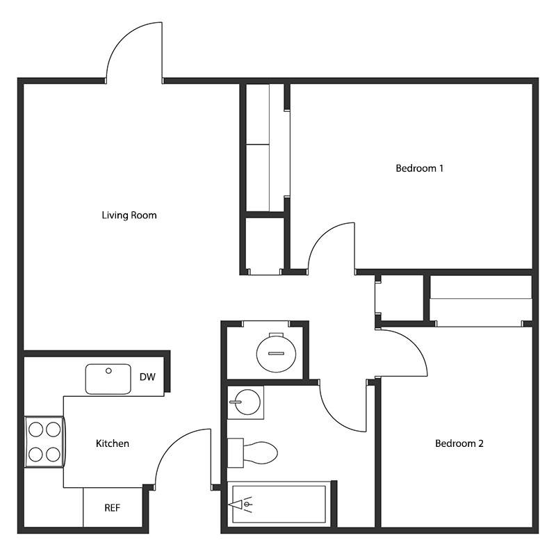 2 BED 1 BATH
