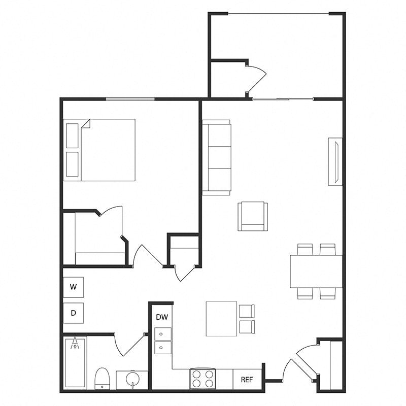 1 BED 1 BATH