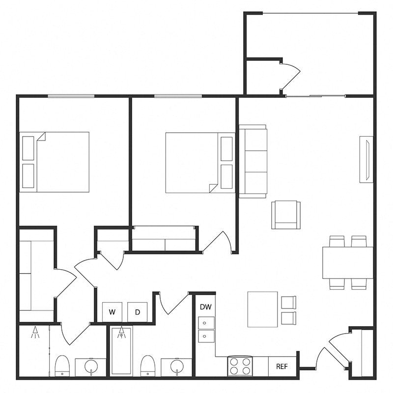 2 BED 2 BATH