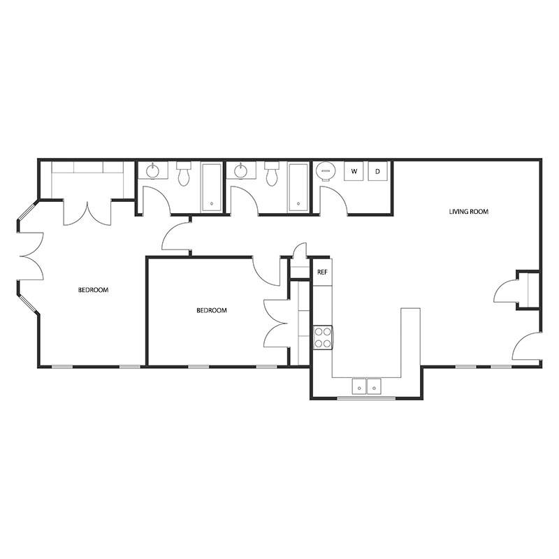 2 BED 2 BATH