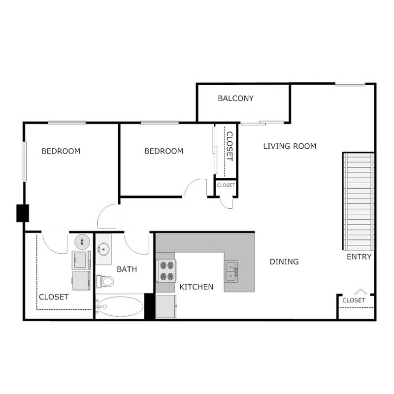 Oxford Avenue - 2 Bed 1 Bath - Upper