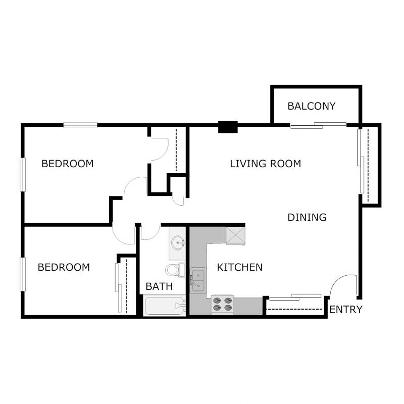 South Orchard - 2 Bed 1 Bath - Small Upper