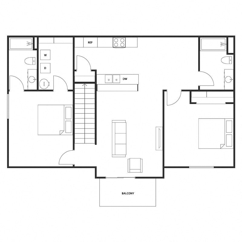 2 BED 2 BATH UPPER SPLIT