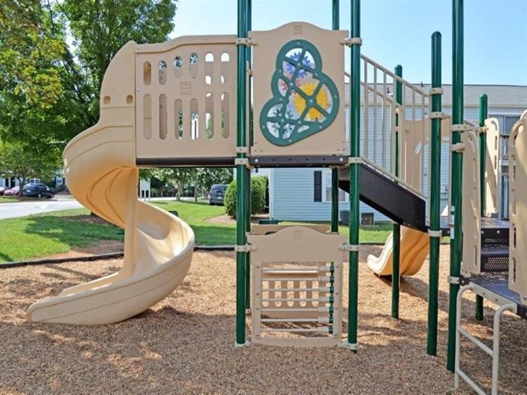 Playground at Countryside Villa with slide and climbing equipment