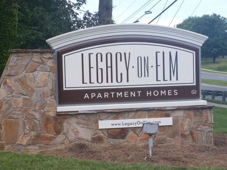 Entrance Sign for Legacy on Elm