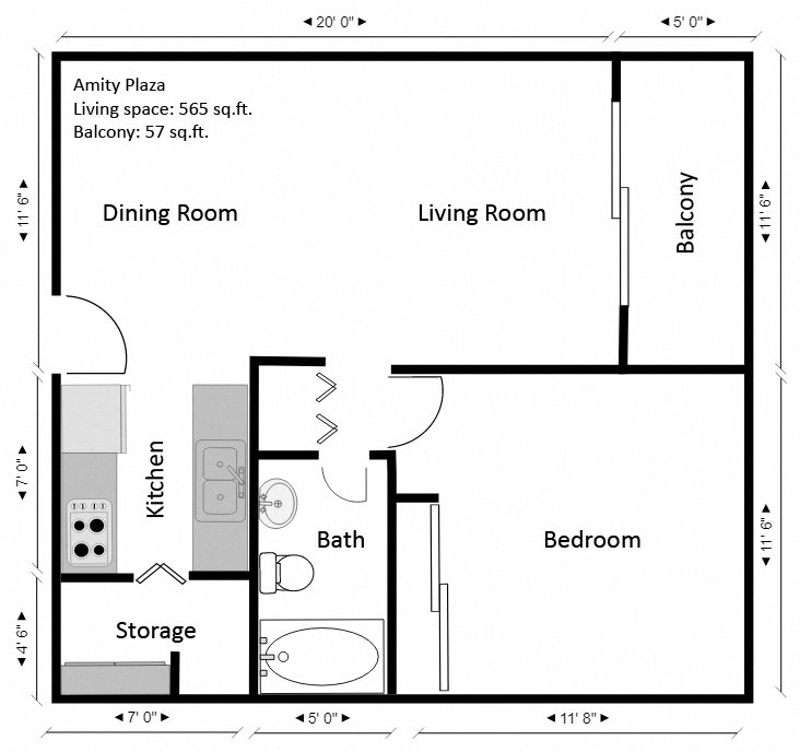 View the Amity Plaza floor plan