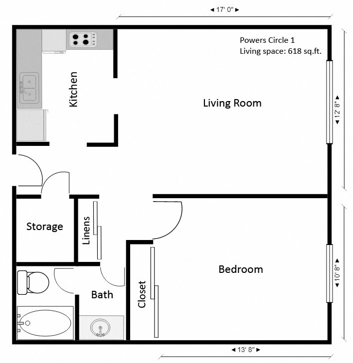 Powers Circle One Bedroom