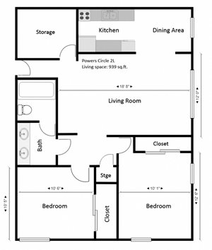 Powers Circle Two Bedroom, Large