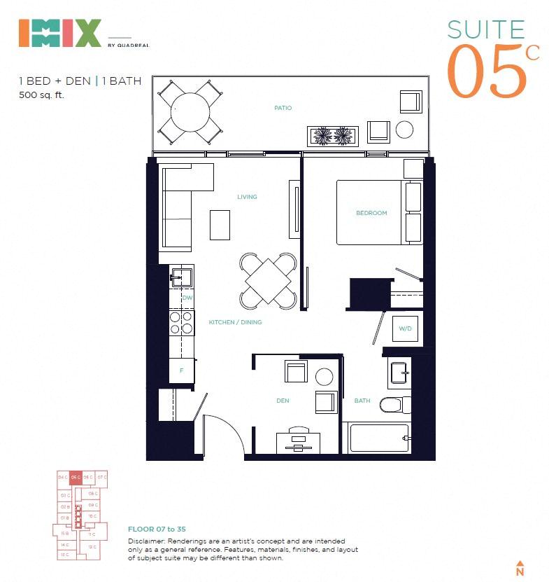 Floor plan layout diagram for 05C