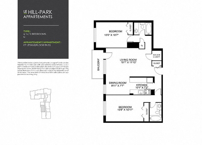 Floor Plan 2C G Floor Plan 2C G at Hill Park, Quebec