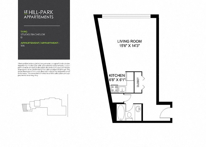 Floor Plan S B Floor Plan S B at Hill Park, Montreal, Quebec