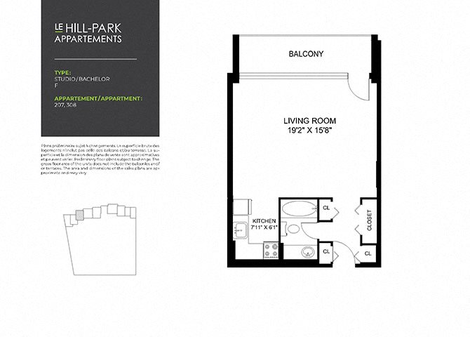 Floor Plan S F Floor Plan S F at Hill Park, Quebec, H3V 1G1