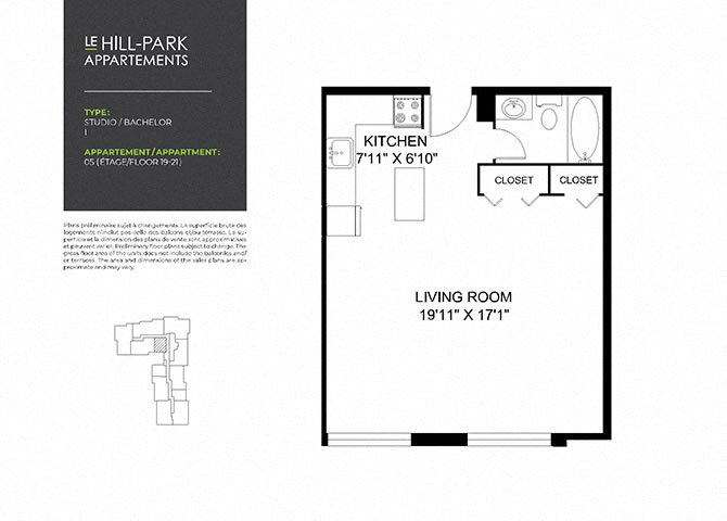 Floor Plan S I Floor Plan S I at Hill Park, Montreal, Quebec
