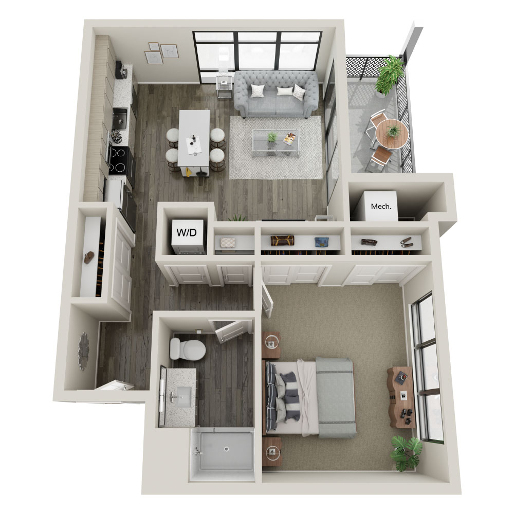 floor plan of a 1 Bed bed 1 Bath bath square ft apartment