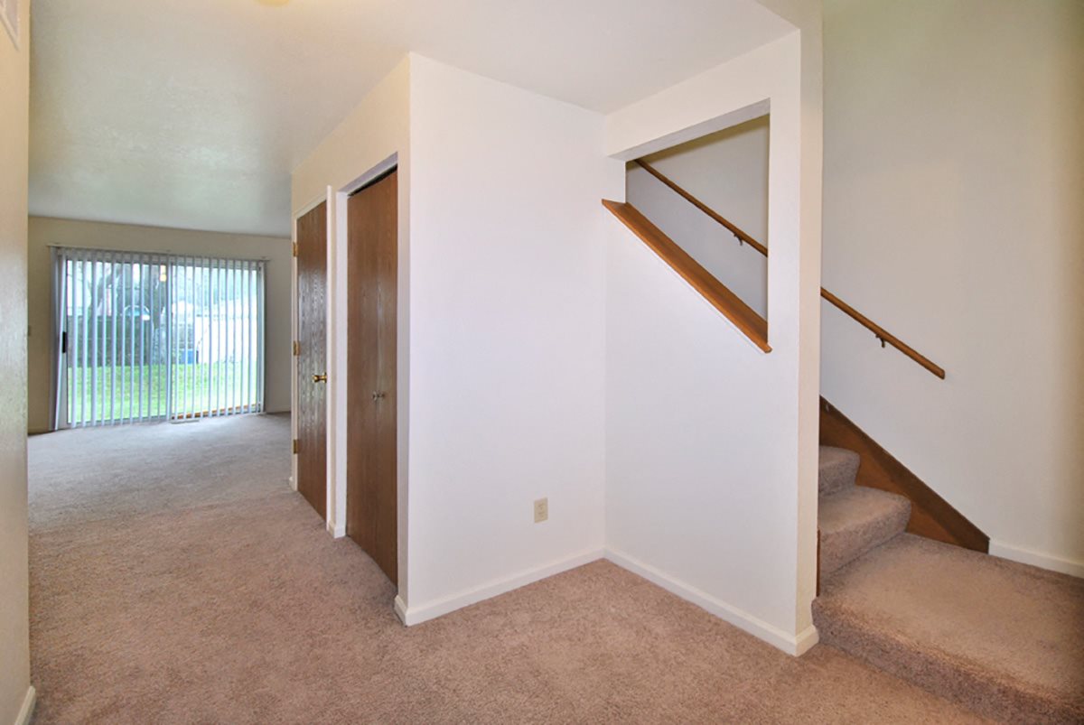 the view apartment and townhomes stairs