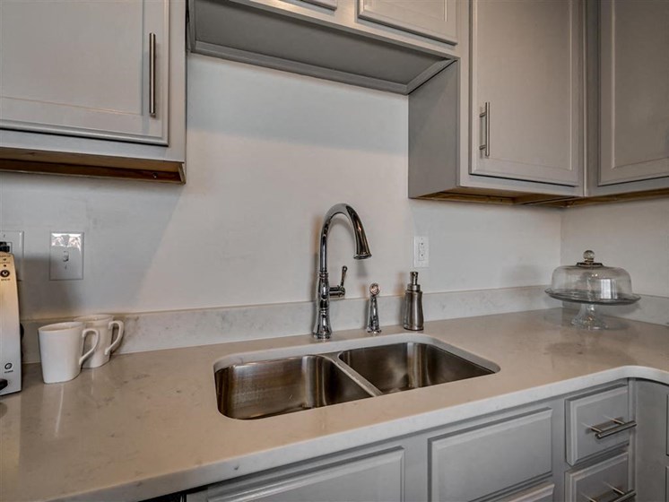 Stainless Steel Sink With Faucet In Kitchen at The Tower, Alabama