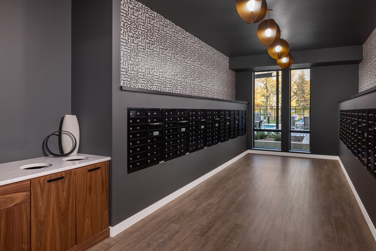 Mail room with package concierge and refrigerated storage for apartment residents