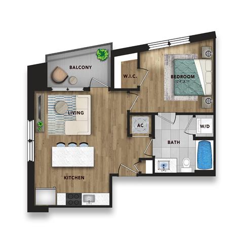 Floor plan layout diagram for A1