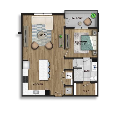 Floor plan layout diagram for A4