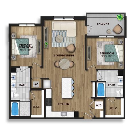 Floor plan layout diagram for B3