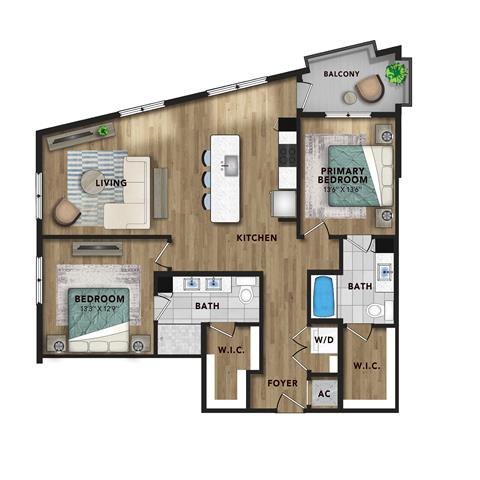 Floor plan layout diagram for B6