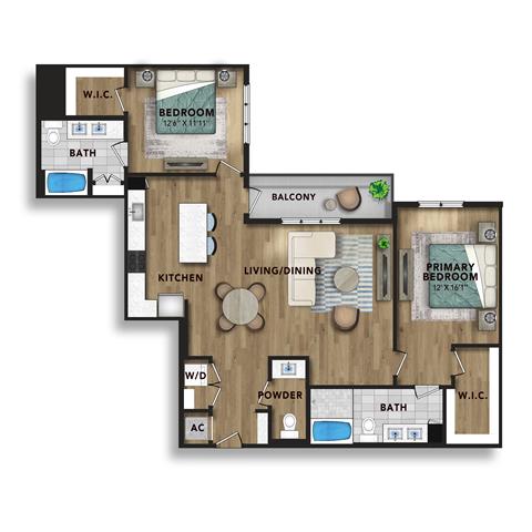 Floor plan layout diagram for B7