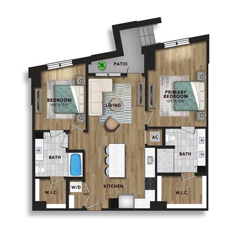 Floor plan layout diagram for BG1