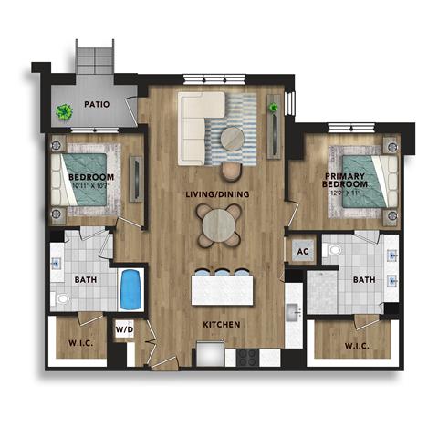 Floor plan layout diagram for BG2