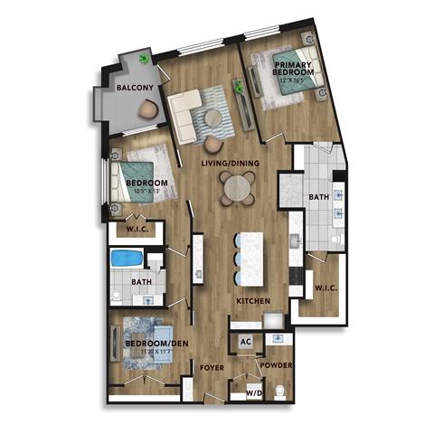 Floor plan layout diagram for C3