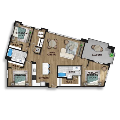 Floor plan layout diagram for C4