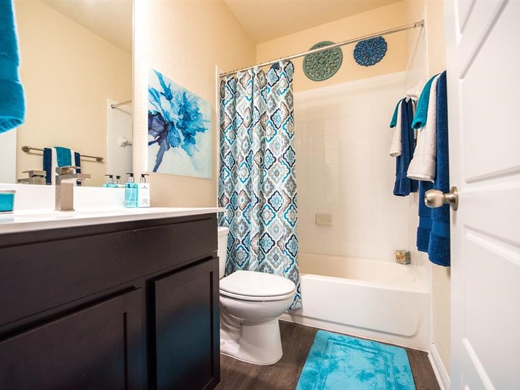 Secondary bathrooms with oversized tubs