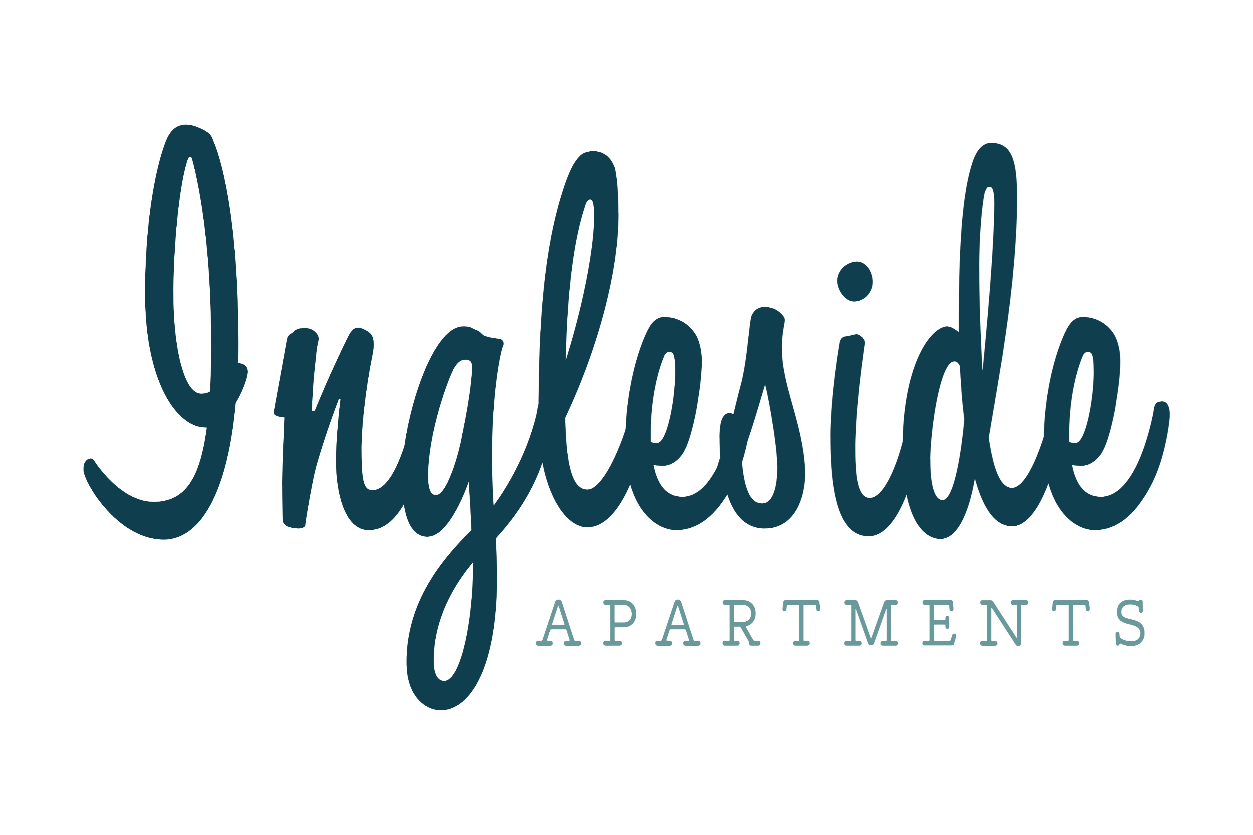 The image is a logo for "Ingleside Apartments".