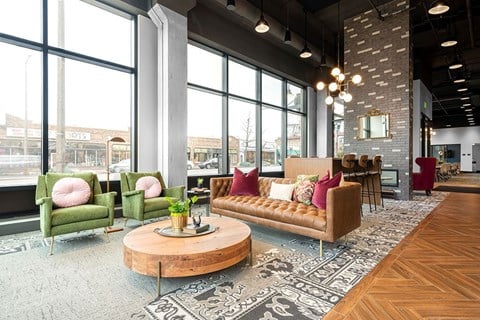 Indoor lounge  at Harper Apartments in St Paul, MN