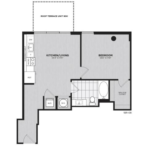 Floor plan layout diagram for A8
